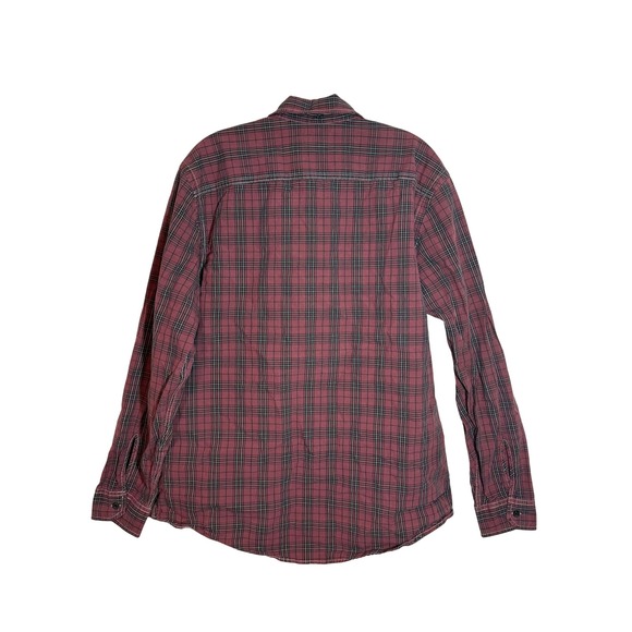 Dockers Long Sleeve Plaid Button Up Shirt‎ Men's Size L Red Black White - Picture 2 of 7